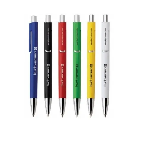 Hercules Promotional Colorful Metal Pens with Silver Click